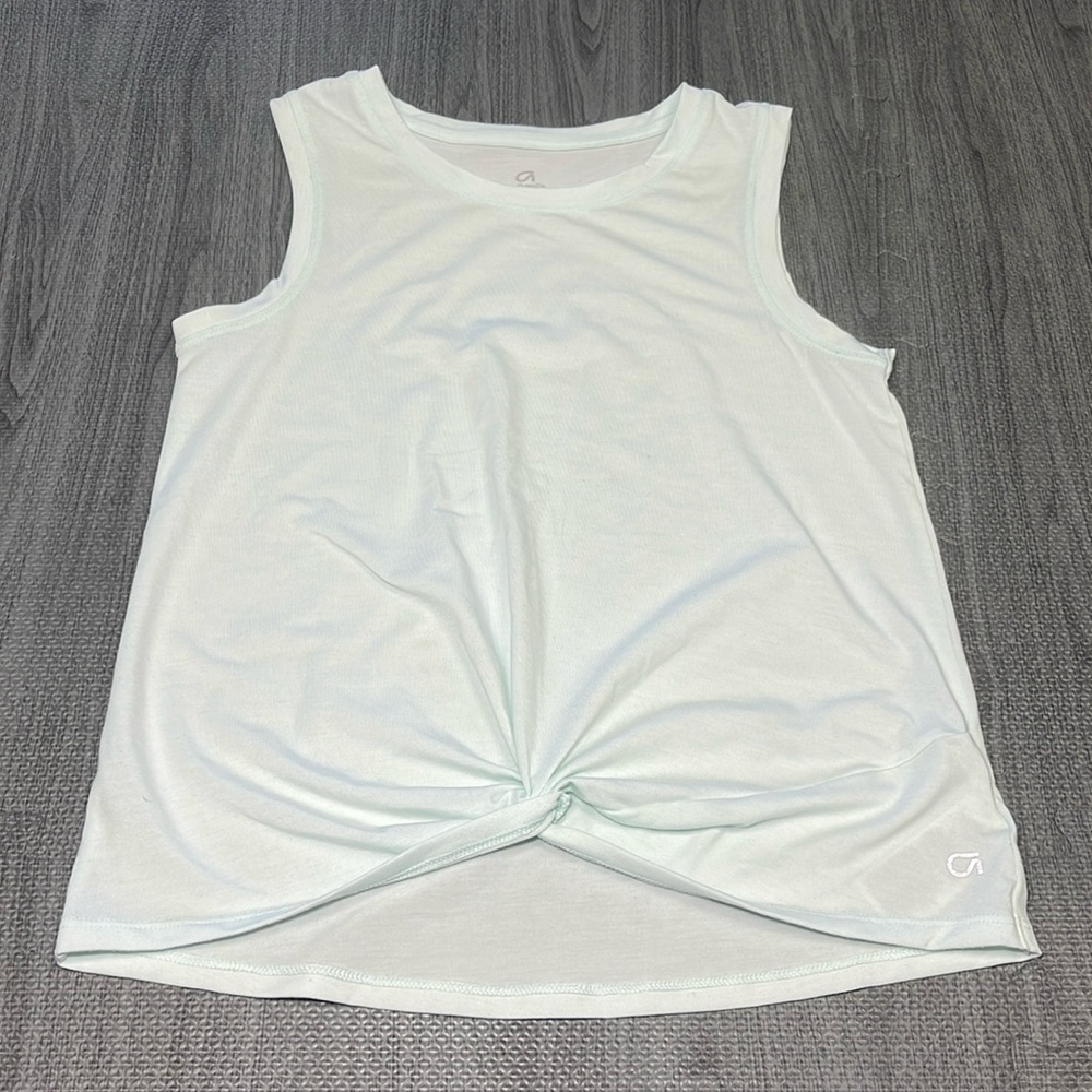 GAP fit Light Turquoise Twist Front Athletic Tank - Girls Size XL